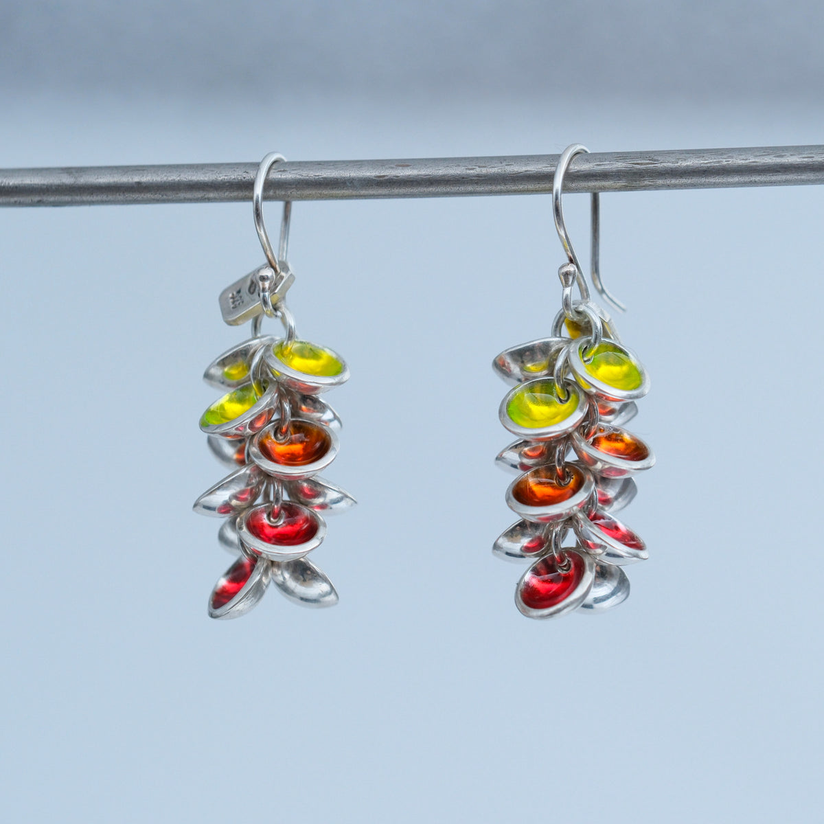 Fruity Drops – handmade sterling silver earrings by Matthew Street Jewellery