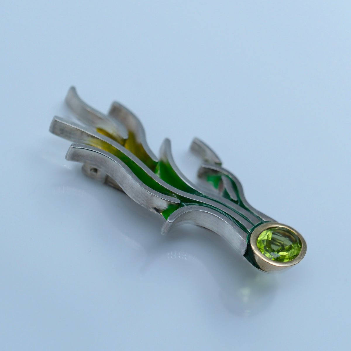 Sprouting Seed – handmade gold & silver brooch by Matthew Street Jewellery, view 3