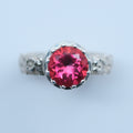 Cocktail Ring with Pink Topaz – handmade sterling silver ring by Matthew Street Jewellery
