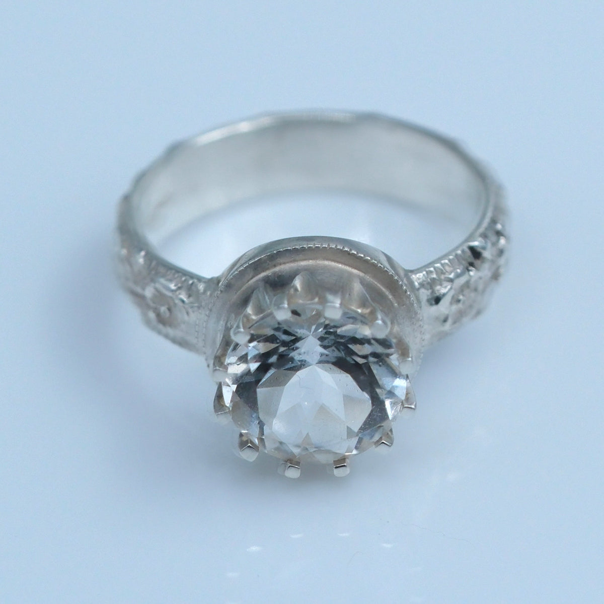Cocktail Ring with Quartz – handmade sterling silver ring by Matthew Street Jewellery, view 3