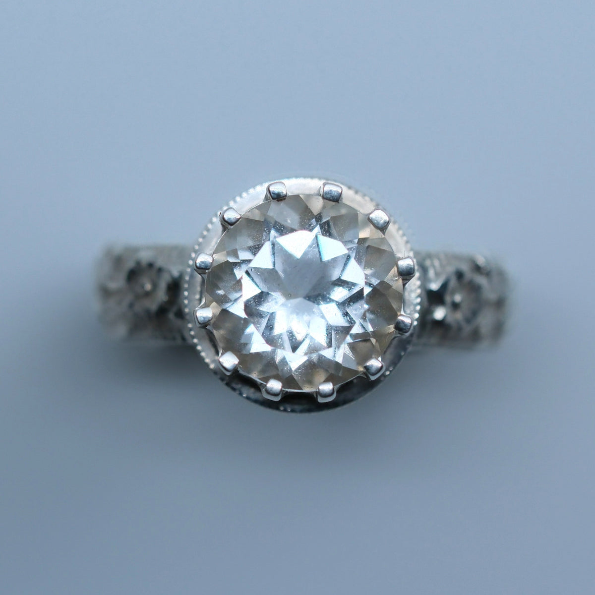 Cocktail Ring with Quartz – handmade sterling silver ring by Matthew Street Jewellery, view 2