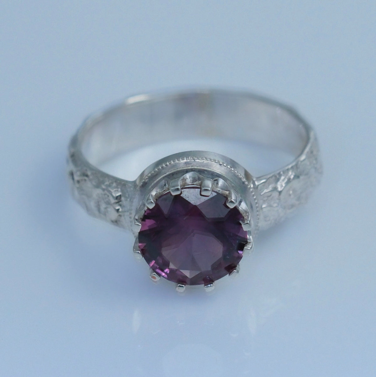 Cocktail Ring with Alexandrite – handmade sterling silver ring by Matthew Street Jewellery