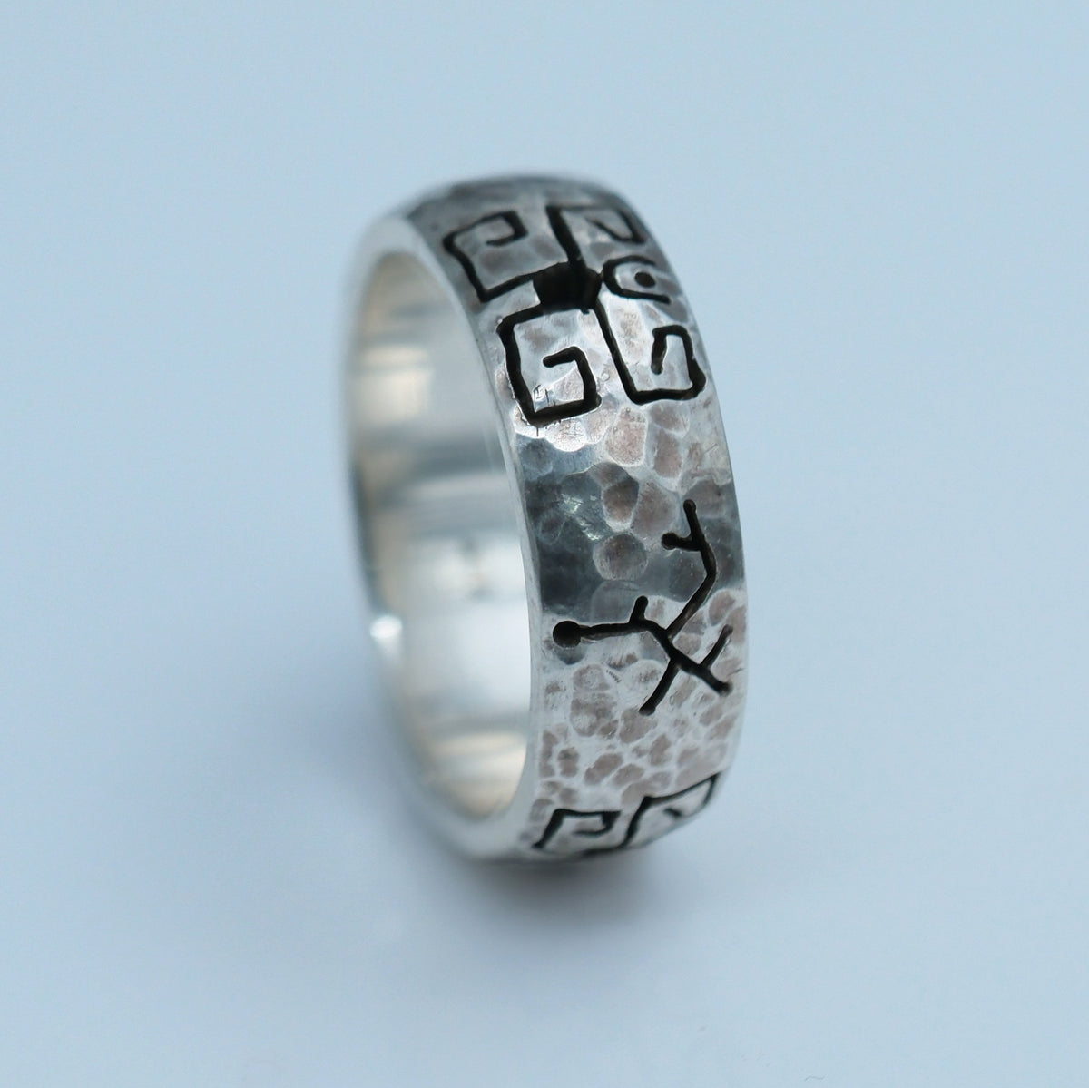 Primitive – handmade sterling silver ring by Matthew Street Jewellery, view 2