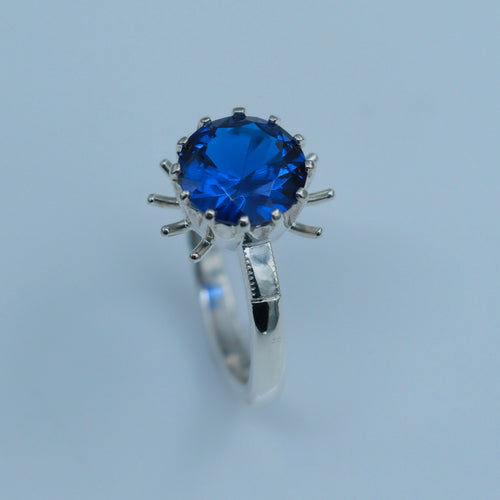 Bold Blue Ring – handmade sterling silver ring by Matthew Street Jewellery